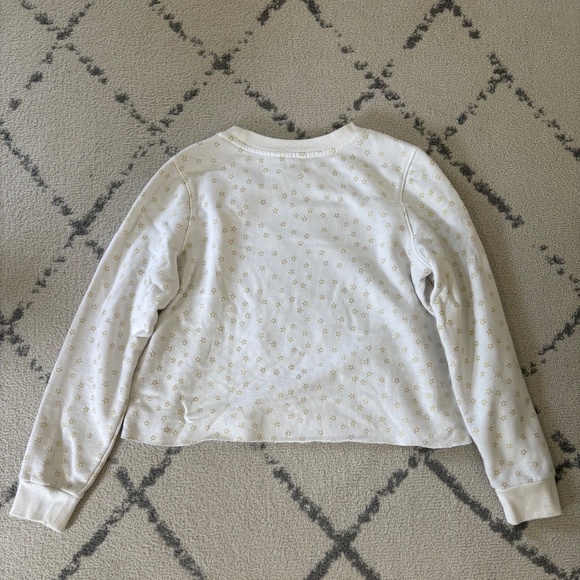 White and Gold Star Patterned Sweater- 1901 - Picture 3 of 6